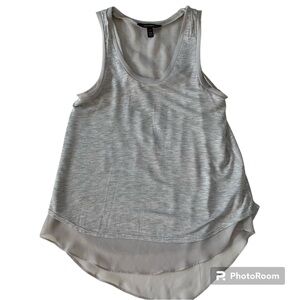 Banana Republic Gray layered sleeveless tank top with scoop neck XXS